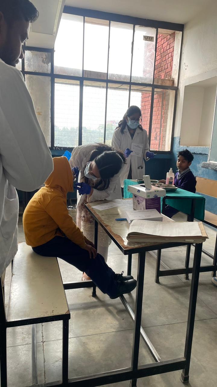Centre for Public Health and Dr.Harvansh Singh Judge Institute of Dental Science organised a dental camp at Government Model High School, sector 25, Chandigarh
